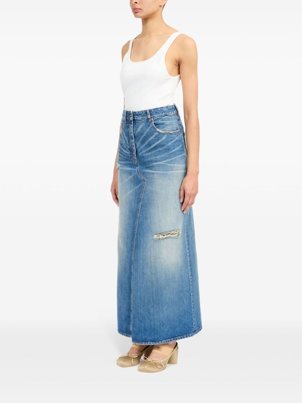 logo-patch midi skirt - 5