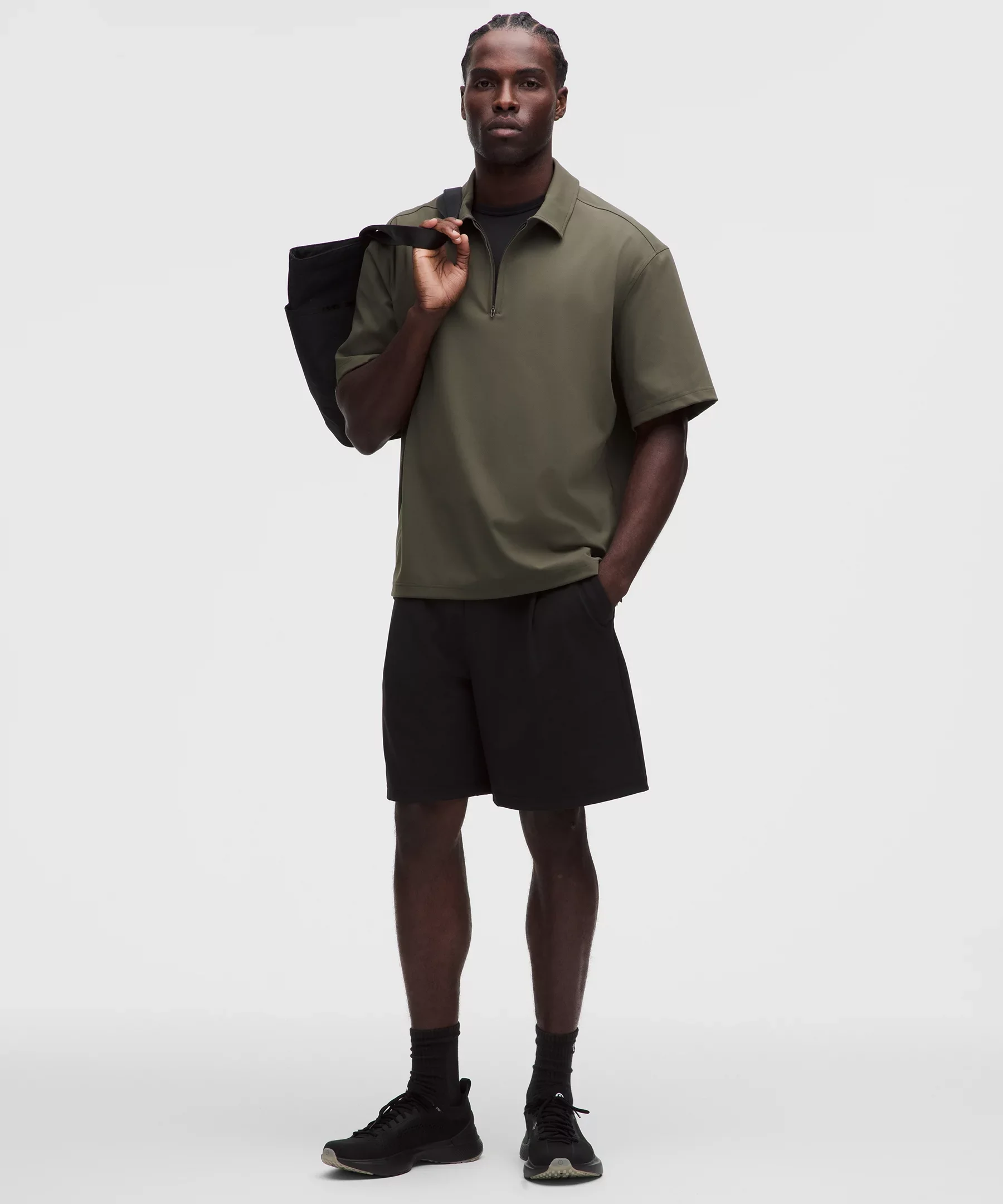 Daydrift Oversized Zip-Neck Polo Shirt - 1