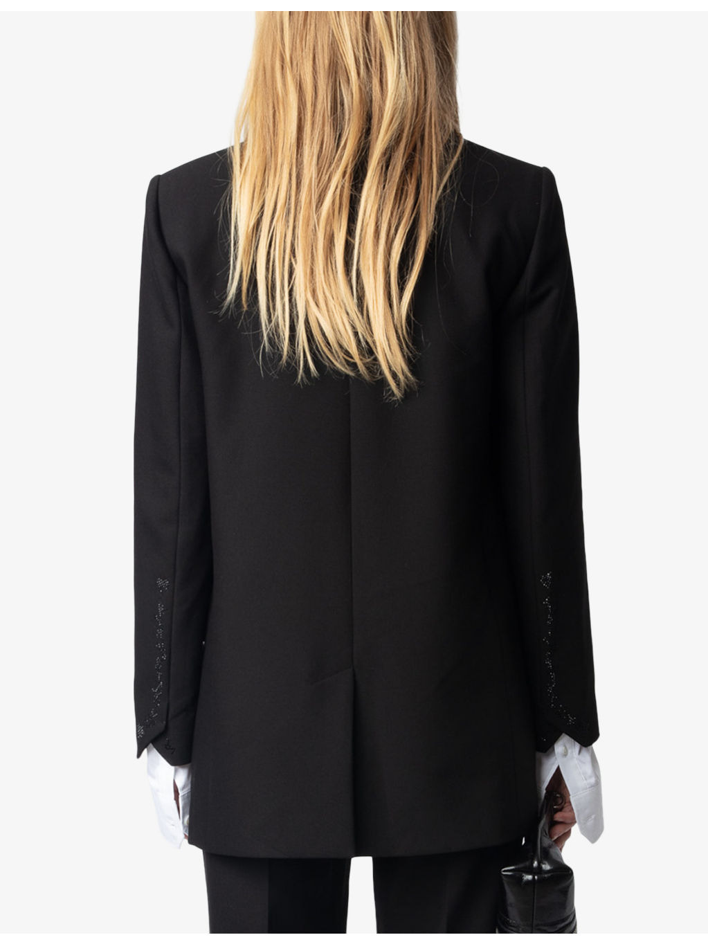 Viva rhinestone-embellished stretch-woven blazer - 4