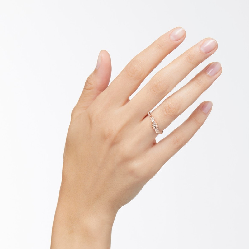 DoDo Rose Gold & Brown Diamond Nodo Ring outlook