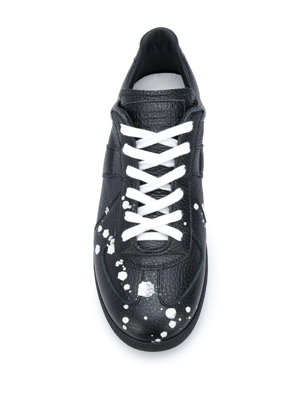 paint-splatter low-top sneakers - 4