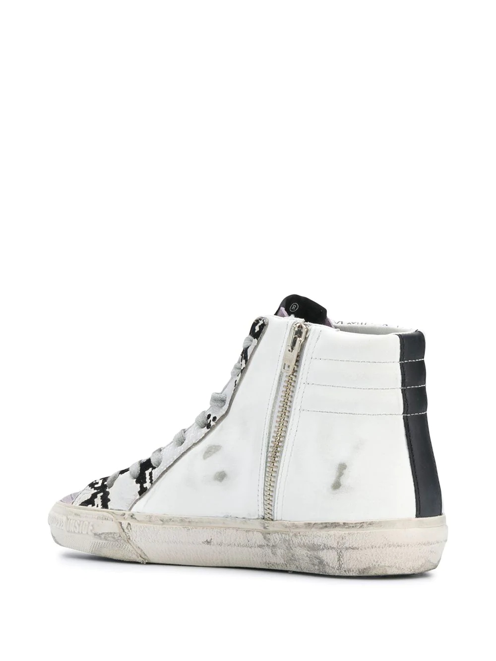 Slide leather high-top sneakers - 3