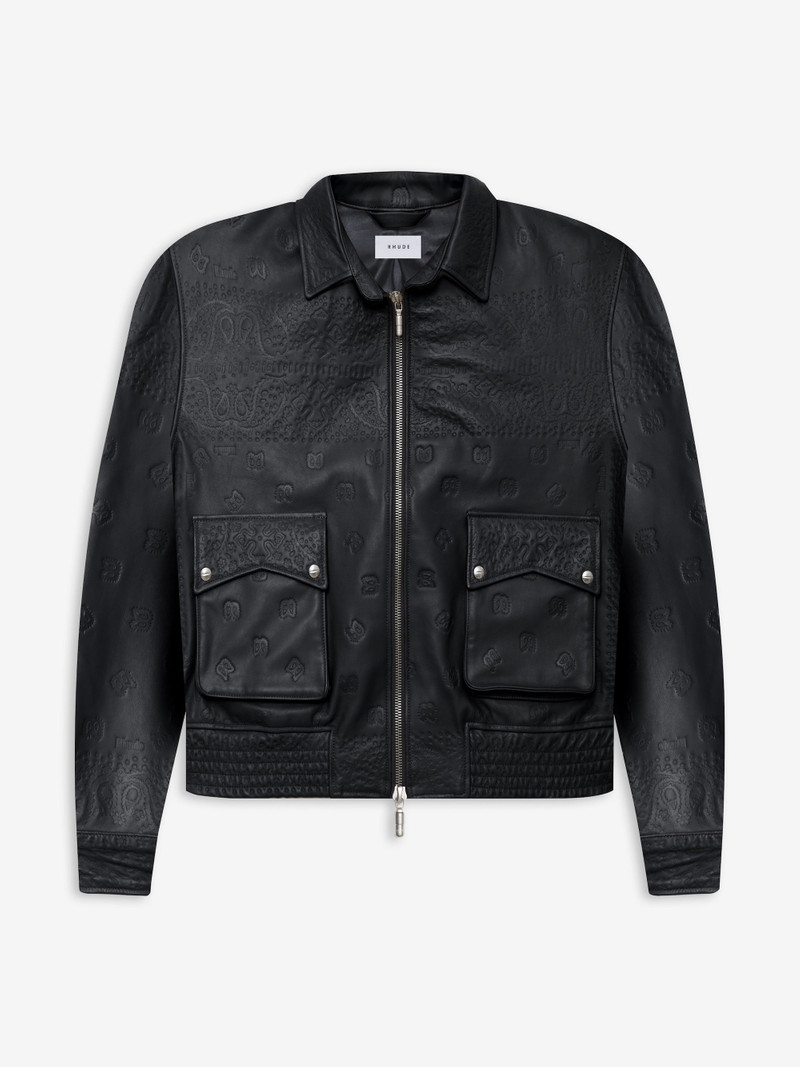 EMBOSSED BLOUSON SUITING JACKET 1