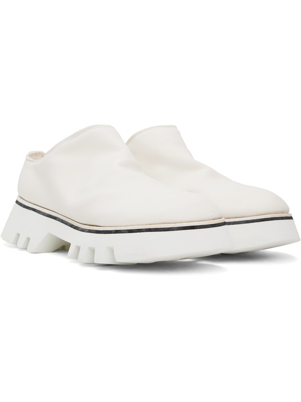 White Soft Horse Full Grain Slip-on Loafers - 4