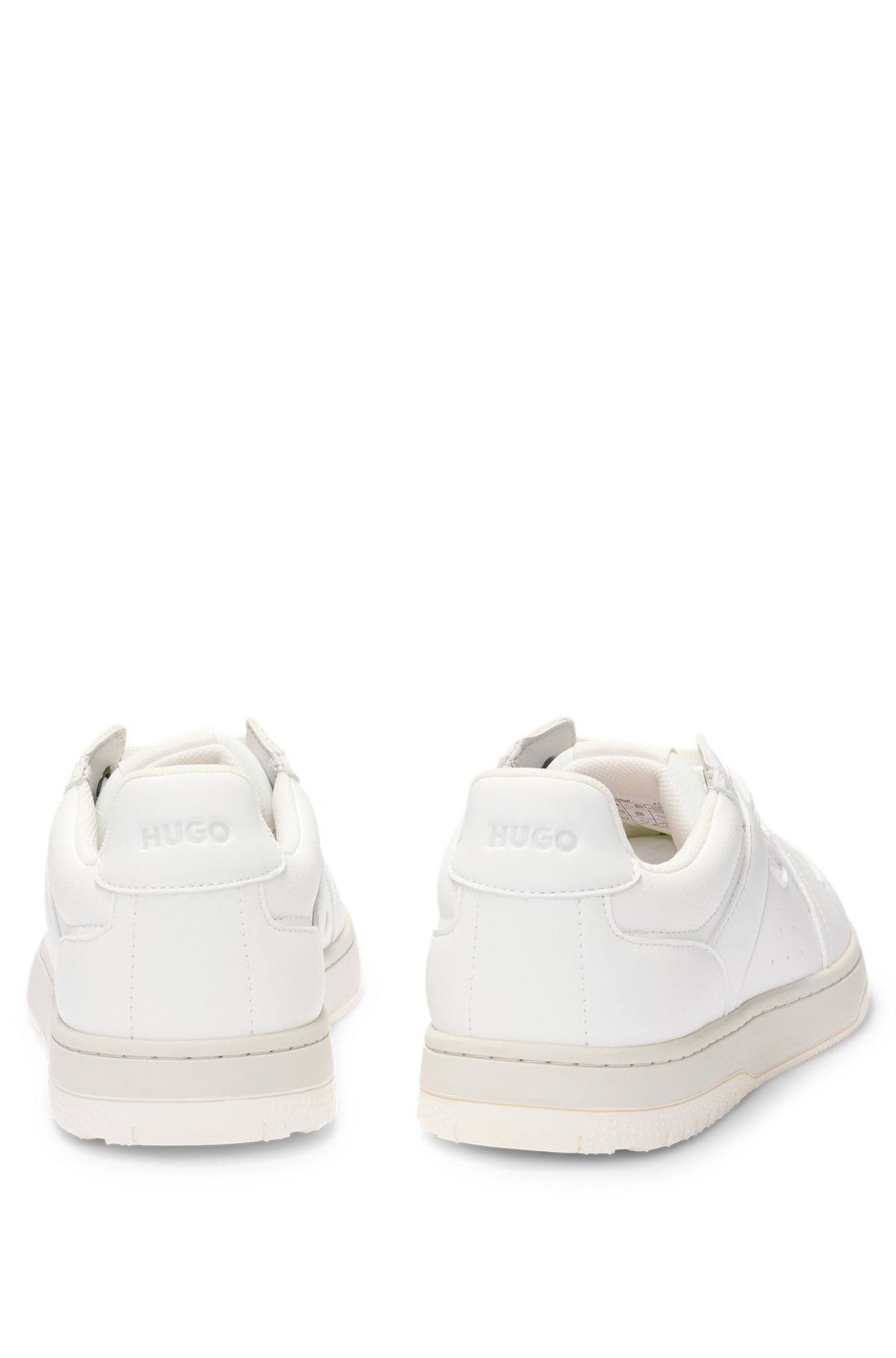FAUX-LEATHER SNEAKERS WITH CONTRASTING DETAILS - 5