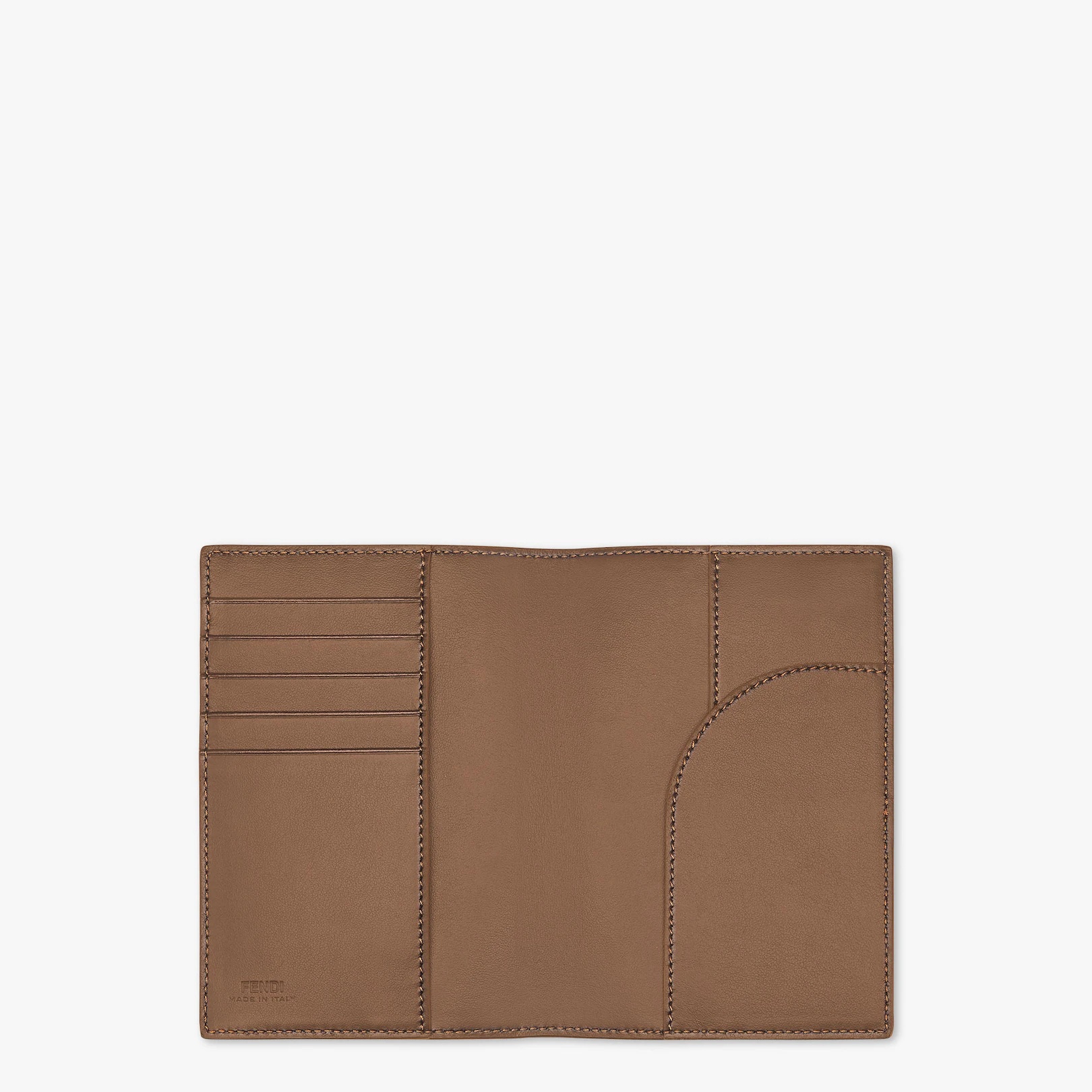 Brown leather passport cover - 3