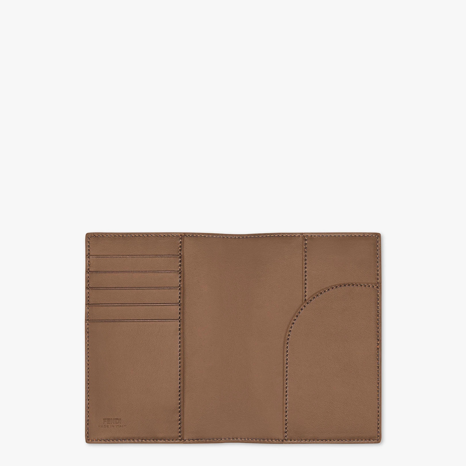 Brown leather passport cover - 3