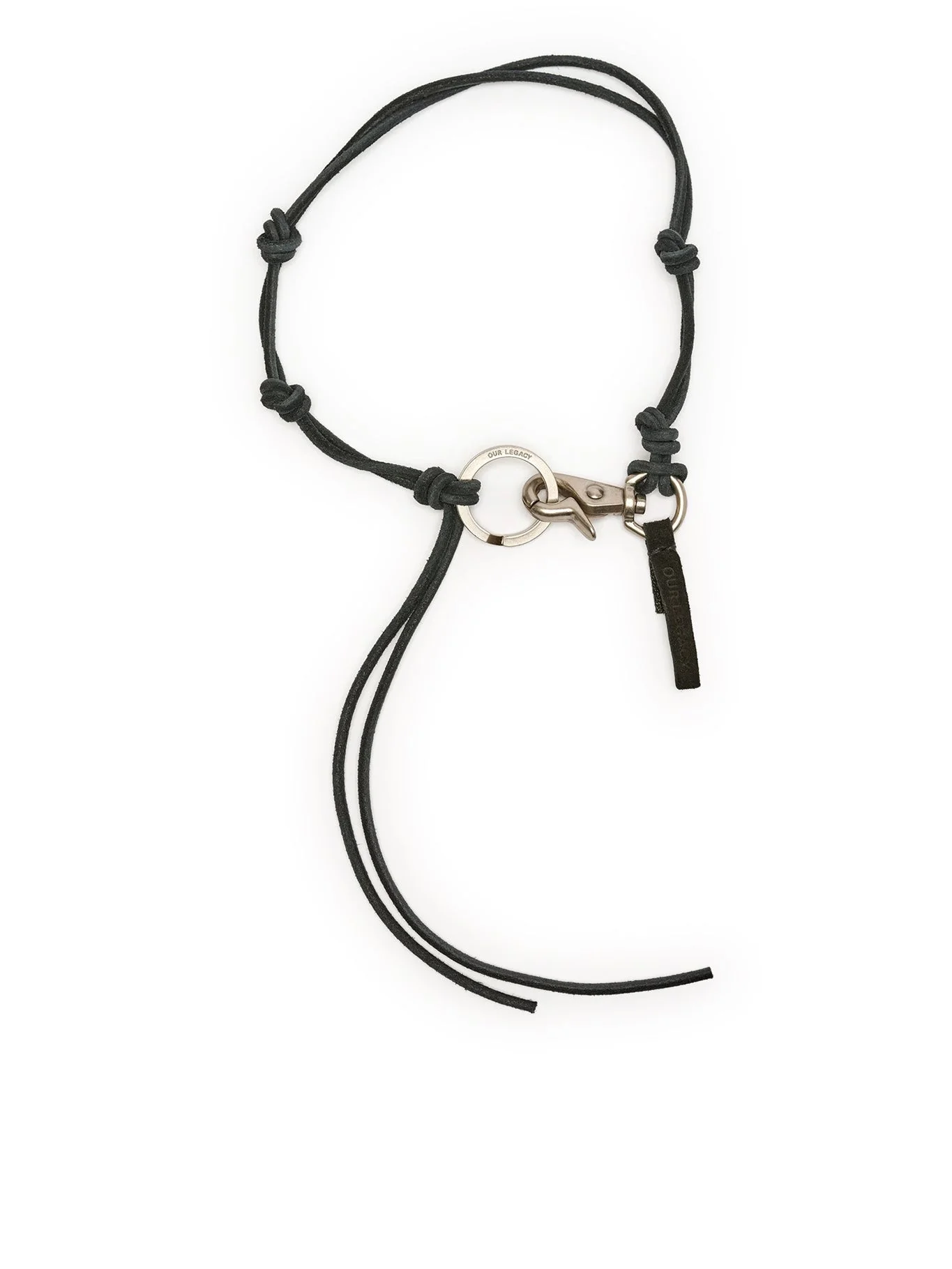 LADON BLACK LEATHER NECKLACE - 1