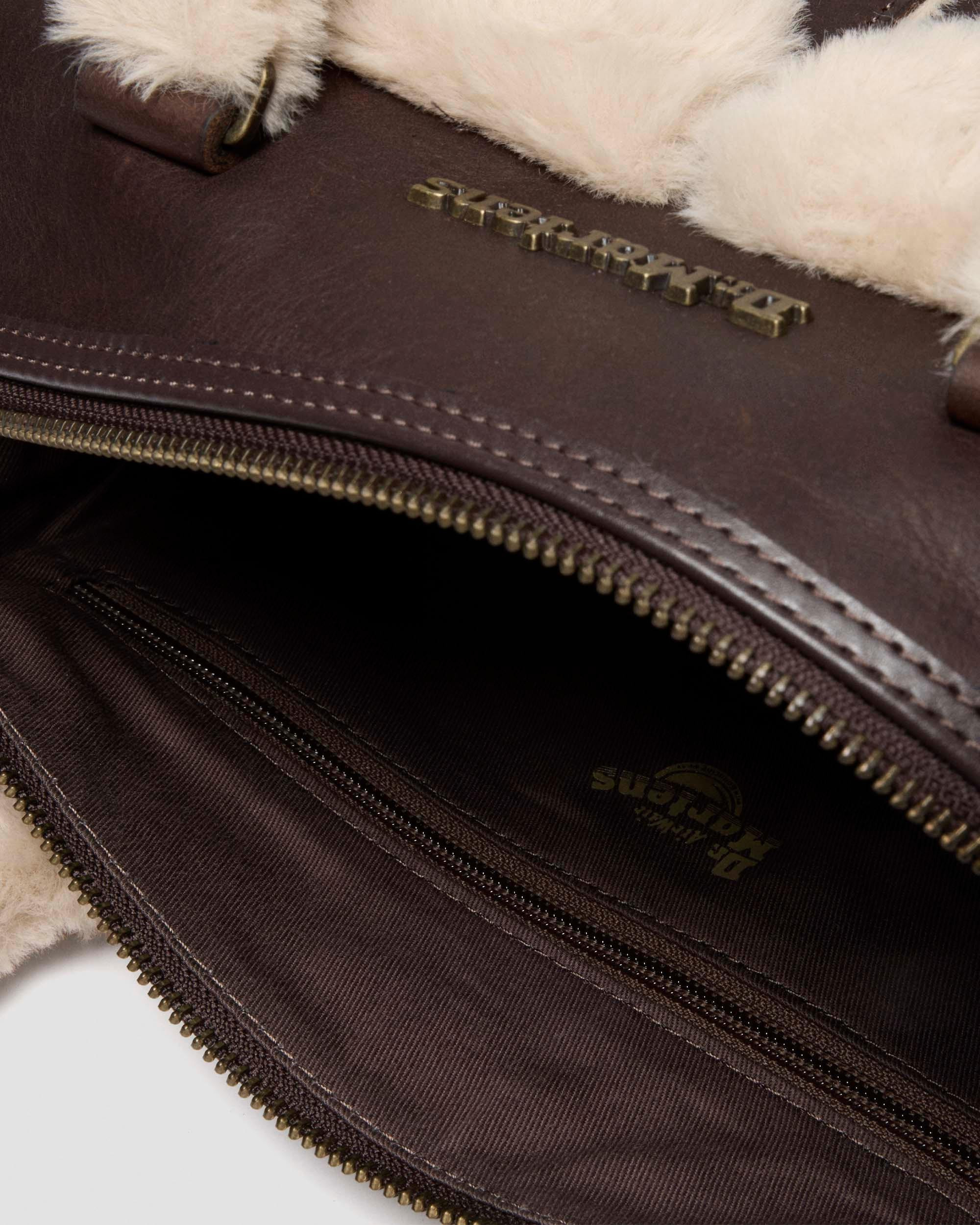 TOP HANDLE BAG Faux Fur and Leather Bag - 7