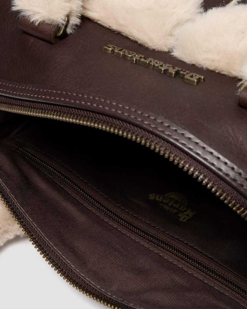 TOP HANDLE BAG Faux Fur and Leather Bag 7