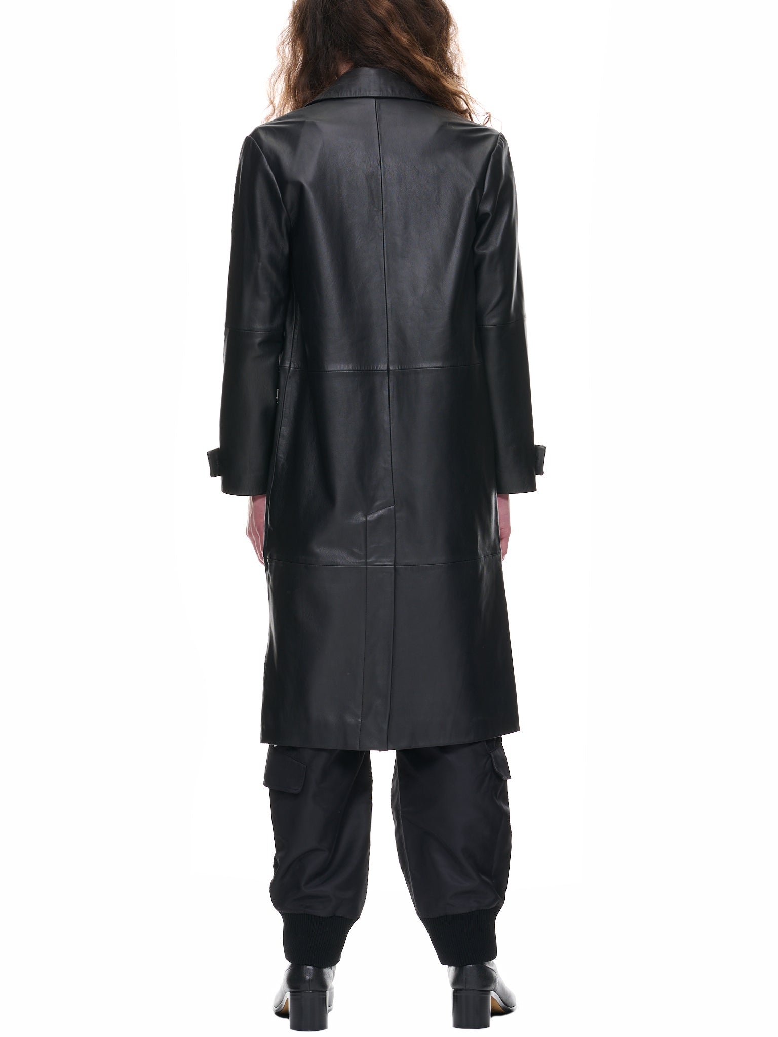 Leather Single-Breasted Coat - 3