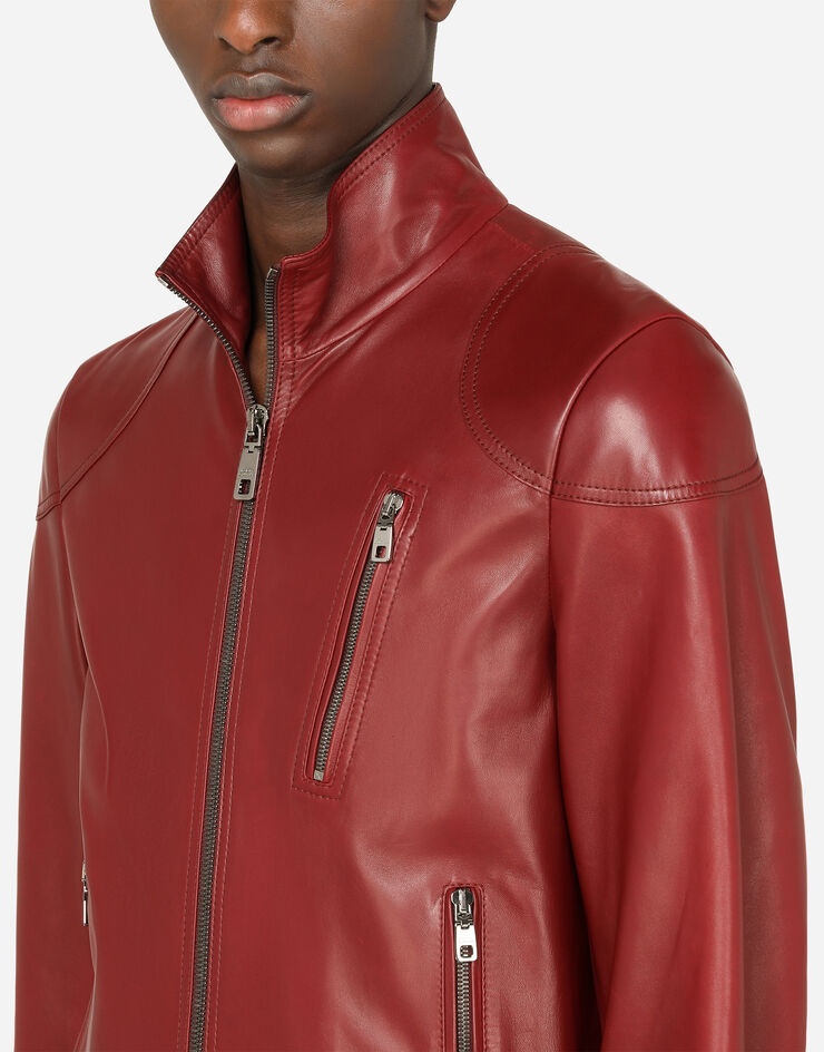 Lambskin jacket with multiple zippers - 4