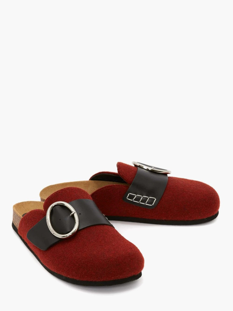 JW Anderson MEN’S FELT BUCKLE LOAFER MULES outlook