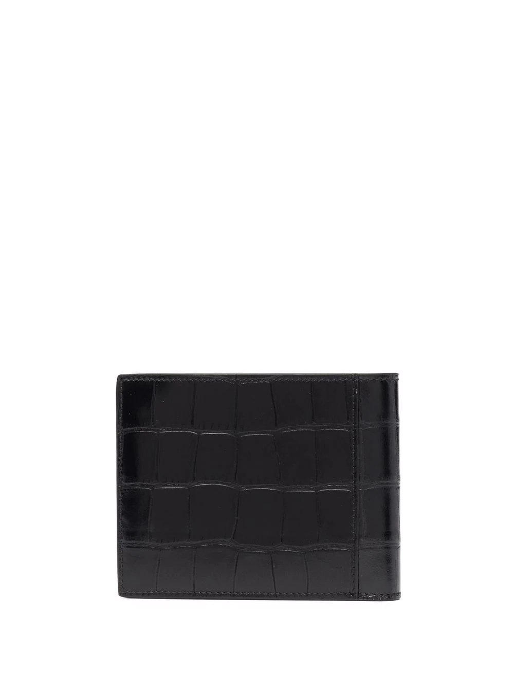 crocodile-effect logo-plaque wallet - 2