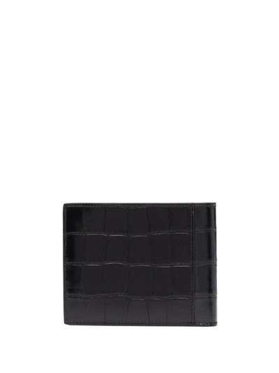 BALENCIAGA crocodile-effect logo-plaque wallet outlook