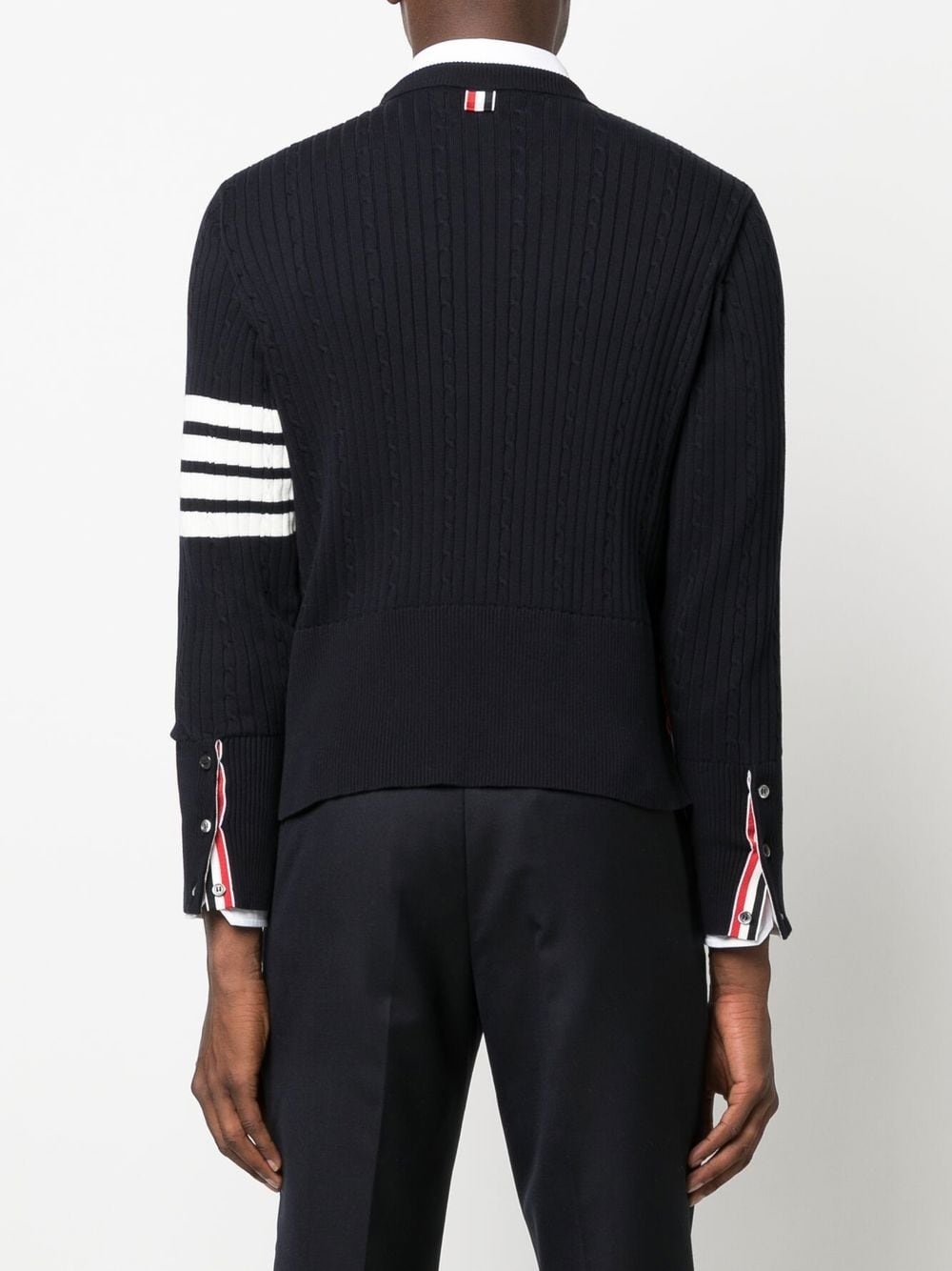 4-Bar cable-knit ribbed jumper - 4