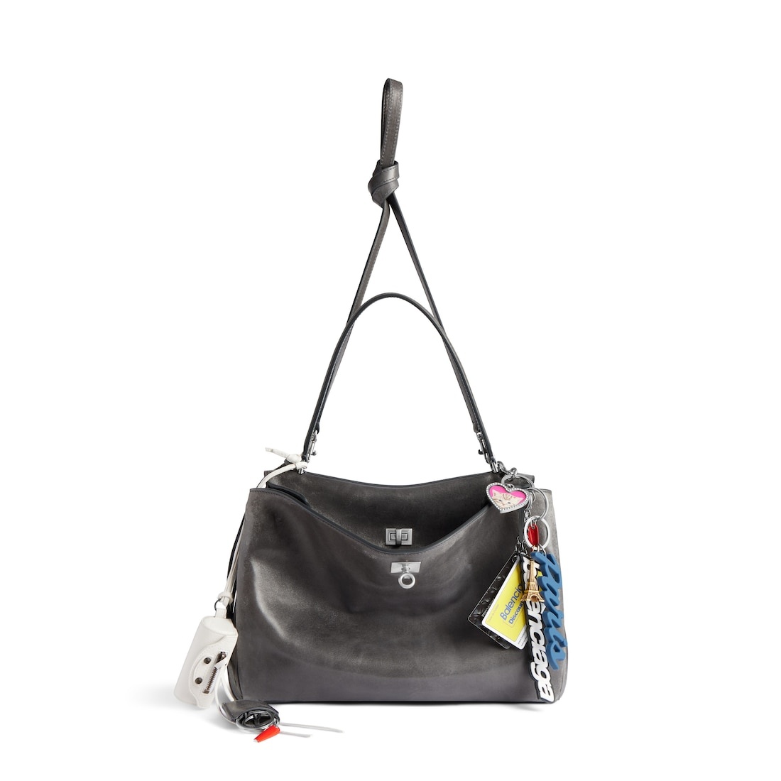 Women's Rodeo Handbag Medium With Charms in Grey - 4