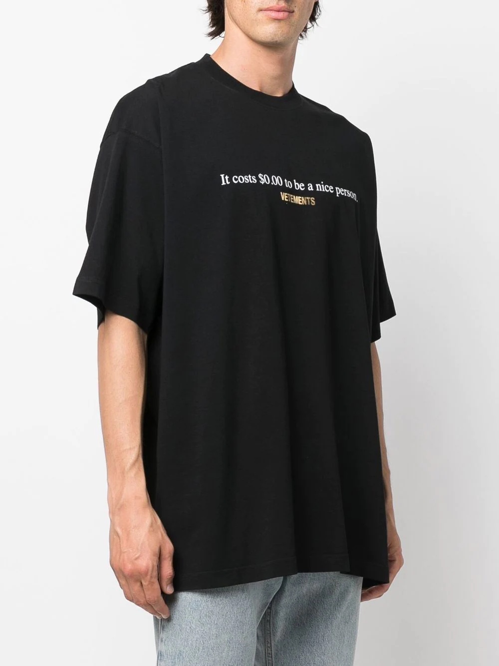 slogan-print short-sleeve T-shirt - 3