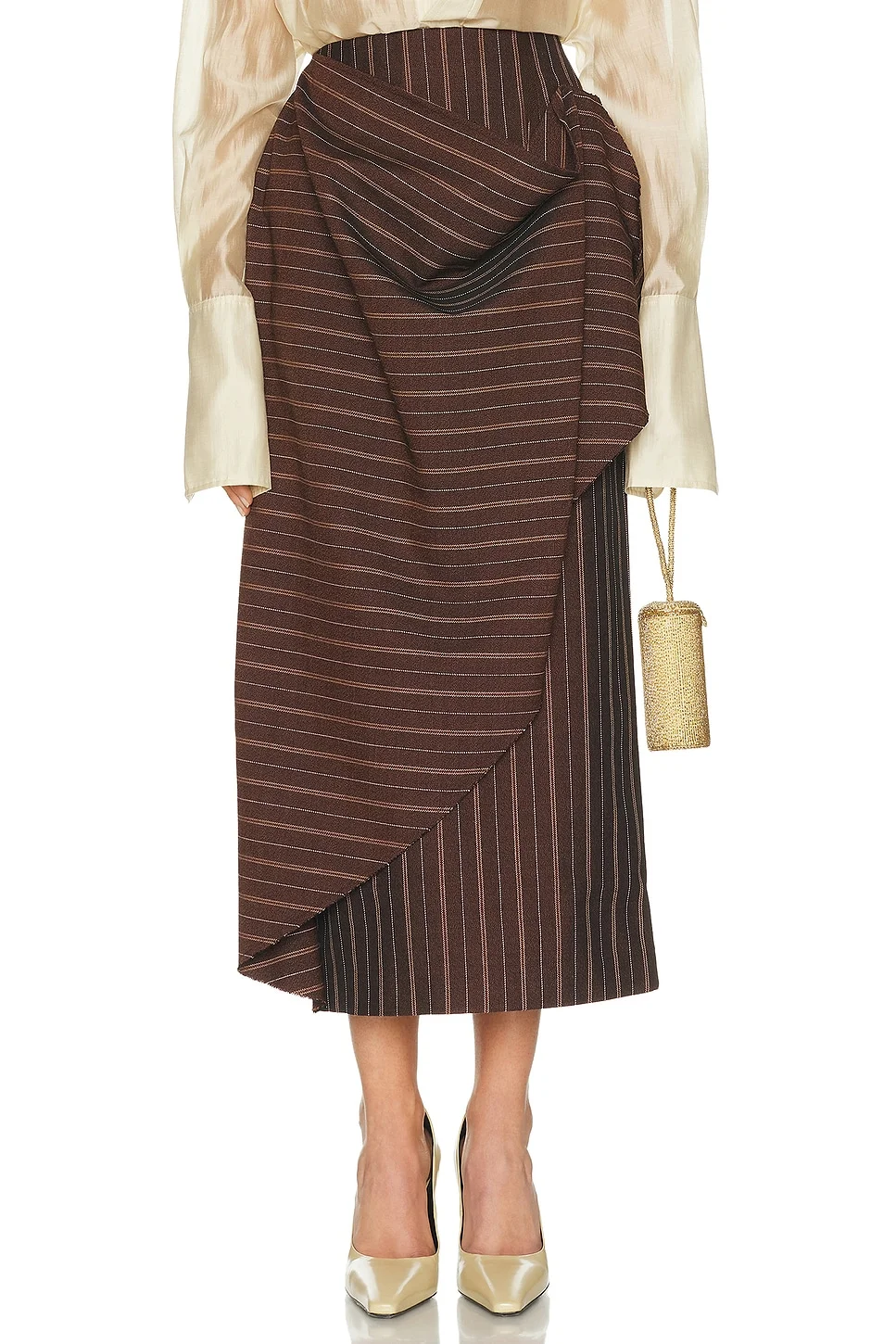 Stripe Twill Blanket Skirt - 1