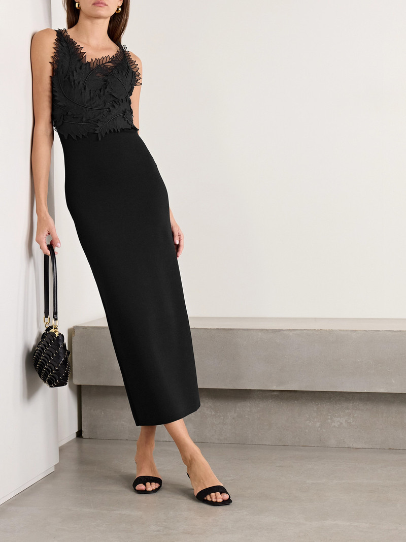 Aje. Daisy Appliquéd Stretch-knit Maxi Dress outlook