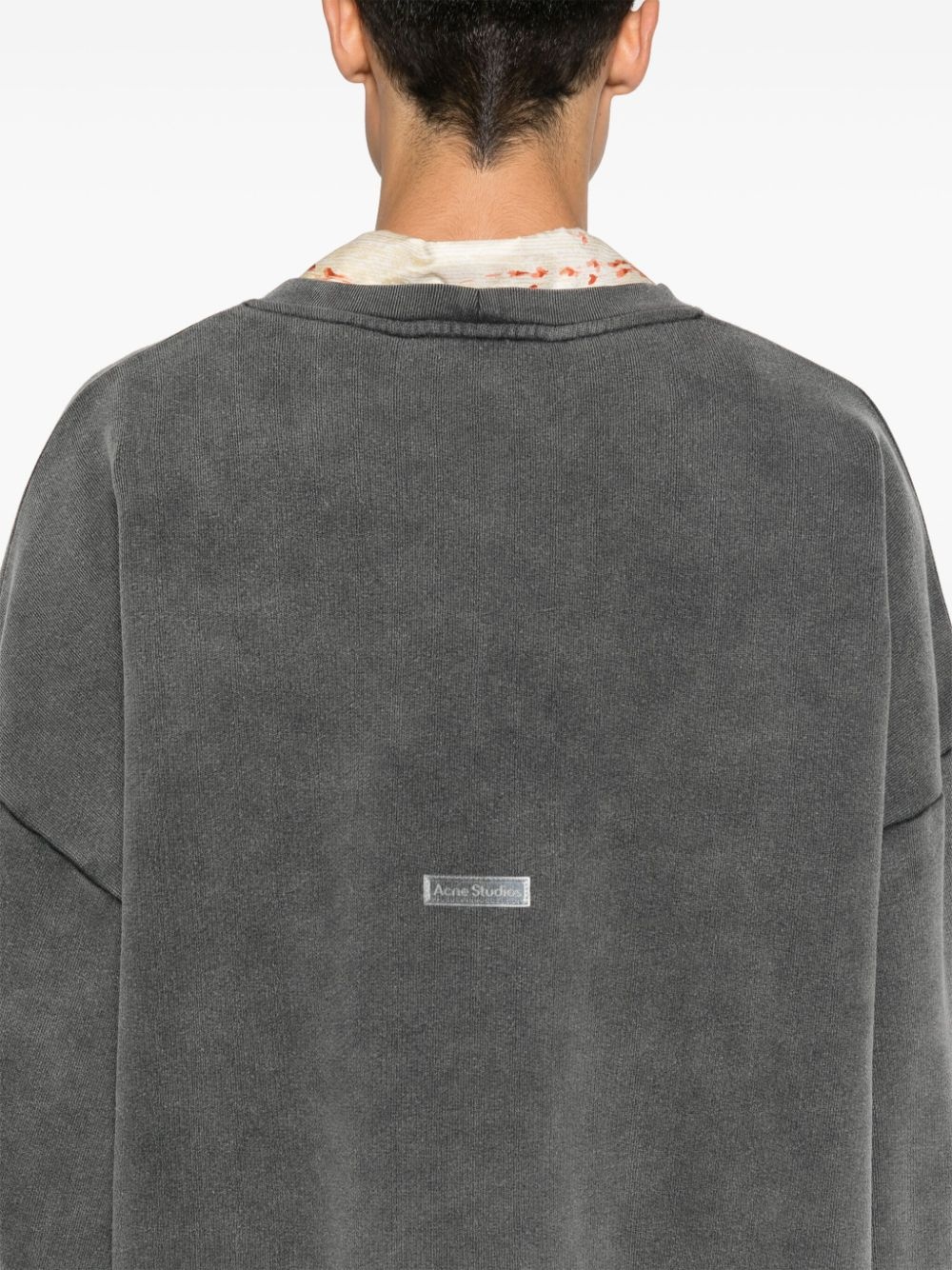 logo-tag cotton sweatshirt - 6