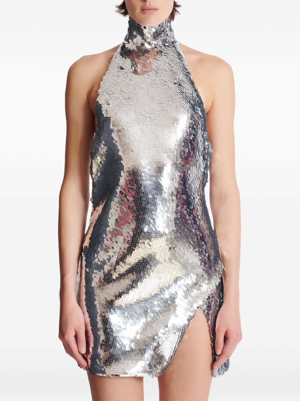 sequin-embellished mini dress - 5