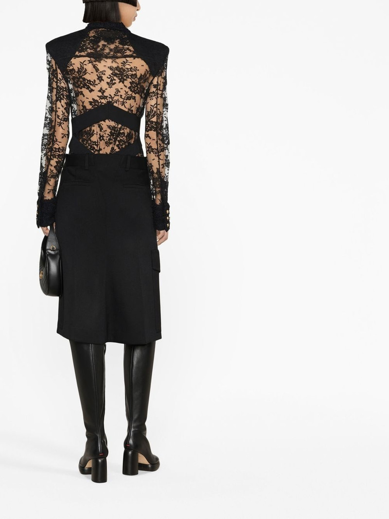 Tweed and lace plastron shirt 3