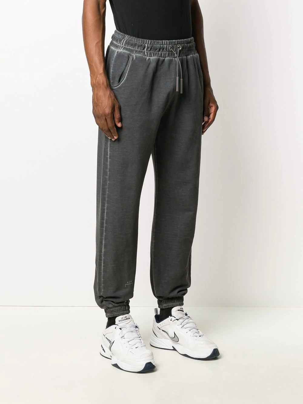 faded drawstring trousers - 3