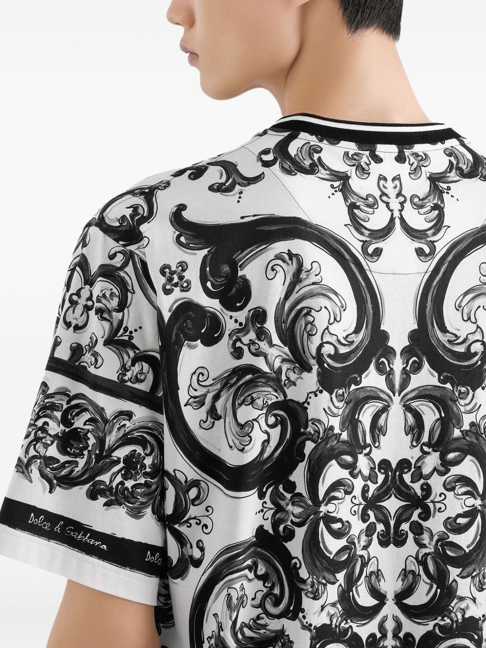 Majolica-print T-shirt - 5