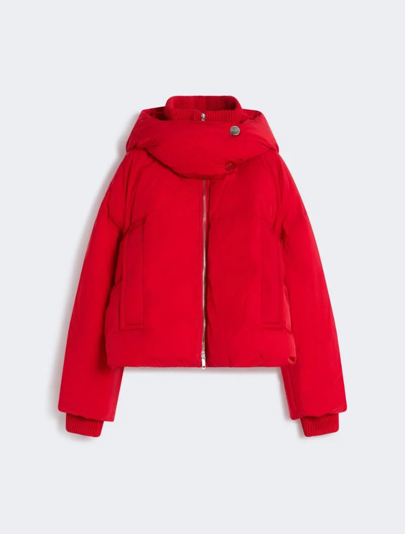 Water-repellent short down jacket - RED - 1