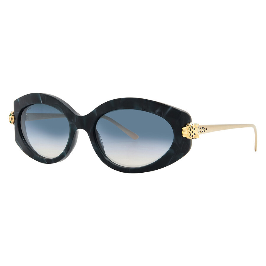 Cartier Panthere de Cartier Green Oval Ladies Sunglasses CT0213S 004 55 - 2