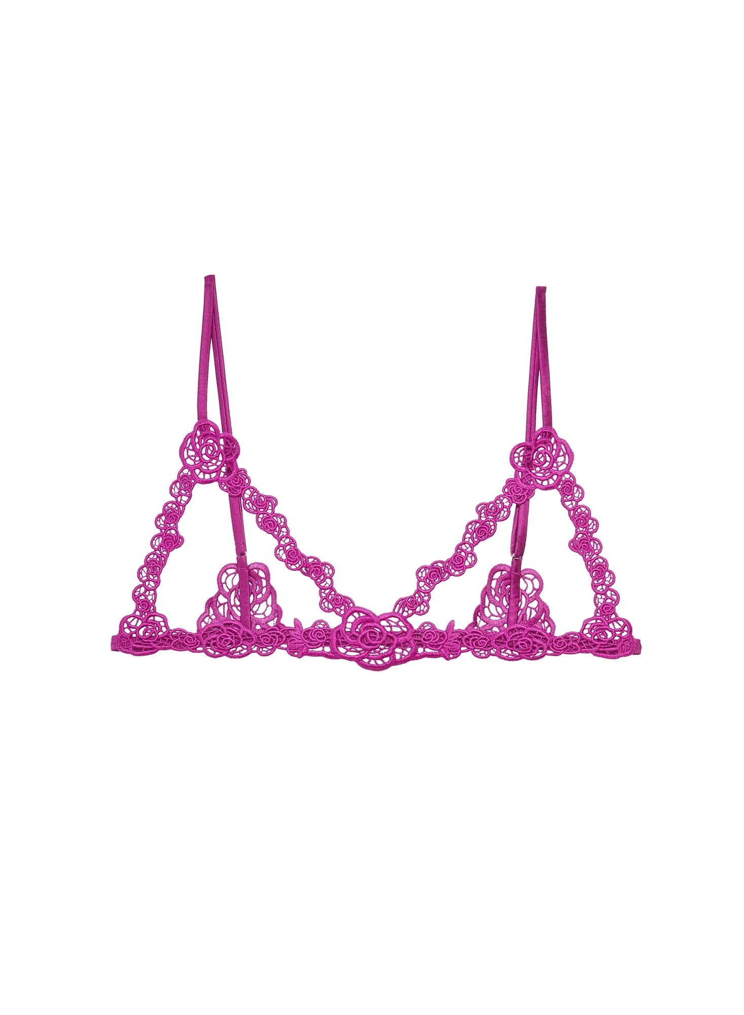Fleur Guipure Ouvert Bralette - 1