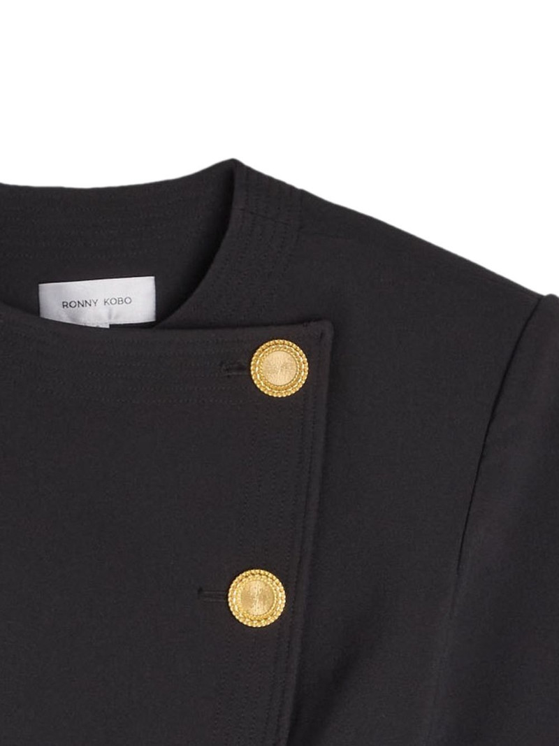 RONNY KOBO gold-tone button jacket outlook