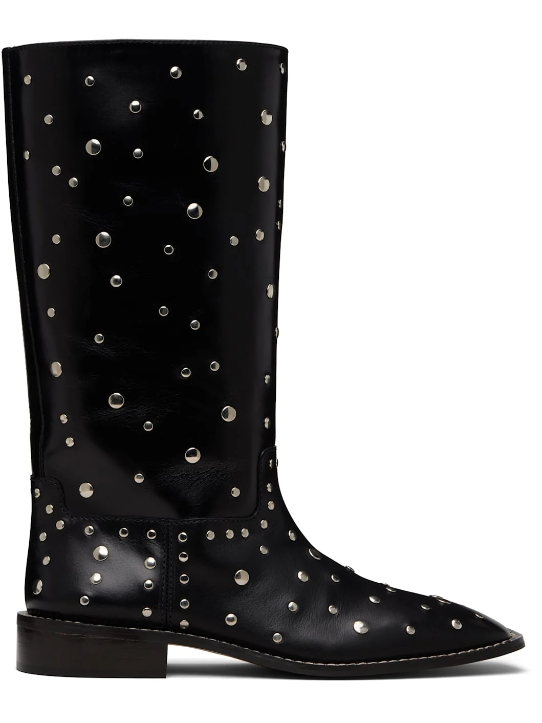 Black Journey Studded Boots - 1