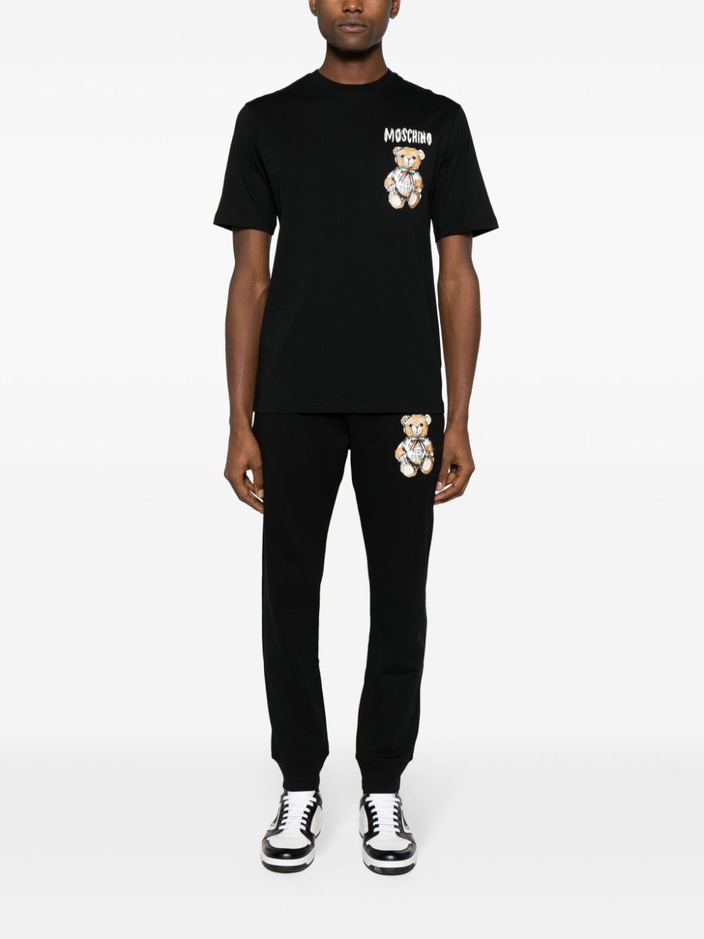 Teddy Bear-print tapered track pants - 2