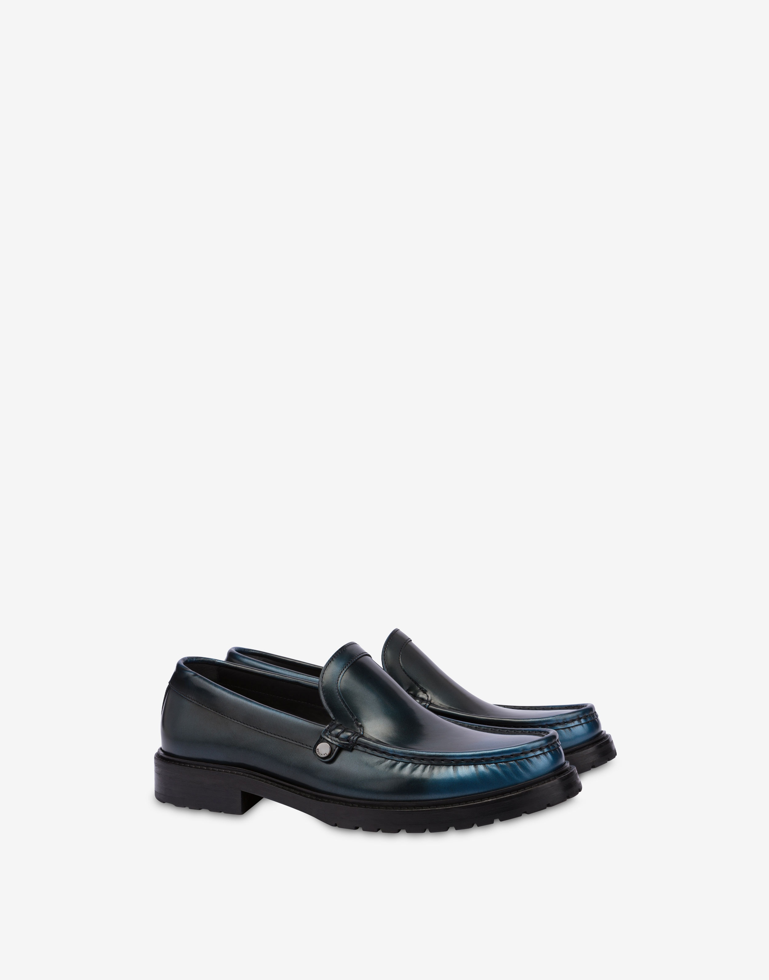 COLLEGE GRADIENT-EFFECT CALFSKIN LOAFERS - 1