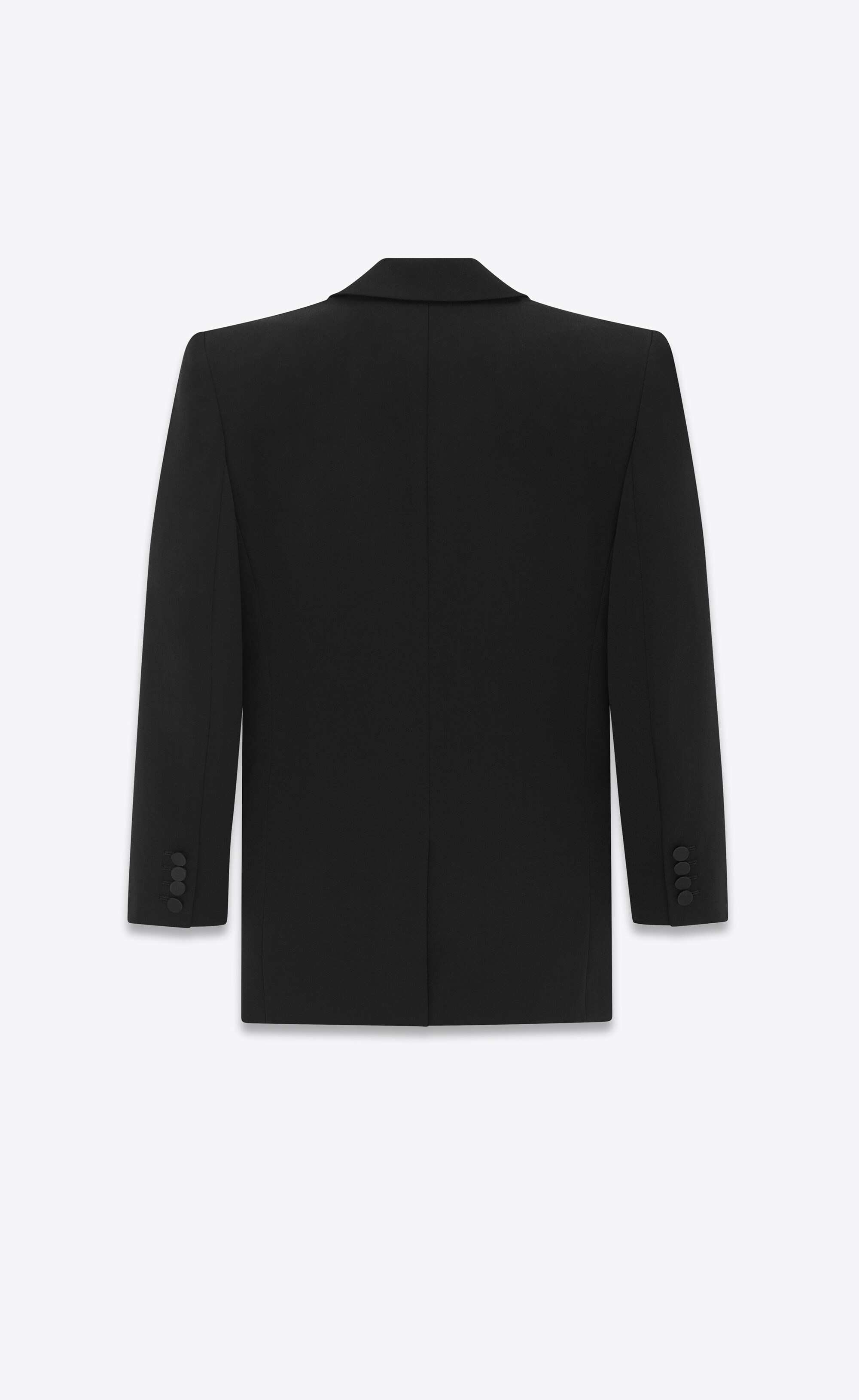 single-breasted tuxedo jacket in grain de poudre - 3