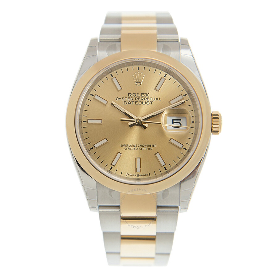 Pre-owned Rolex Datejust Champagne Dial Men's Watch 126203CSO - 2