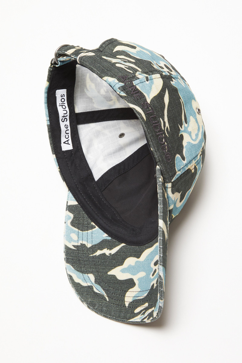 Acne Studios Printed cap - Black/blue outlook