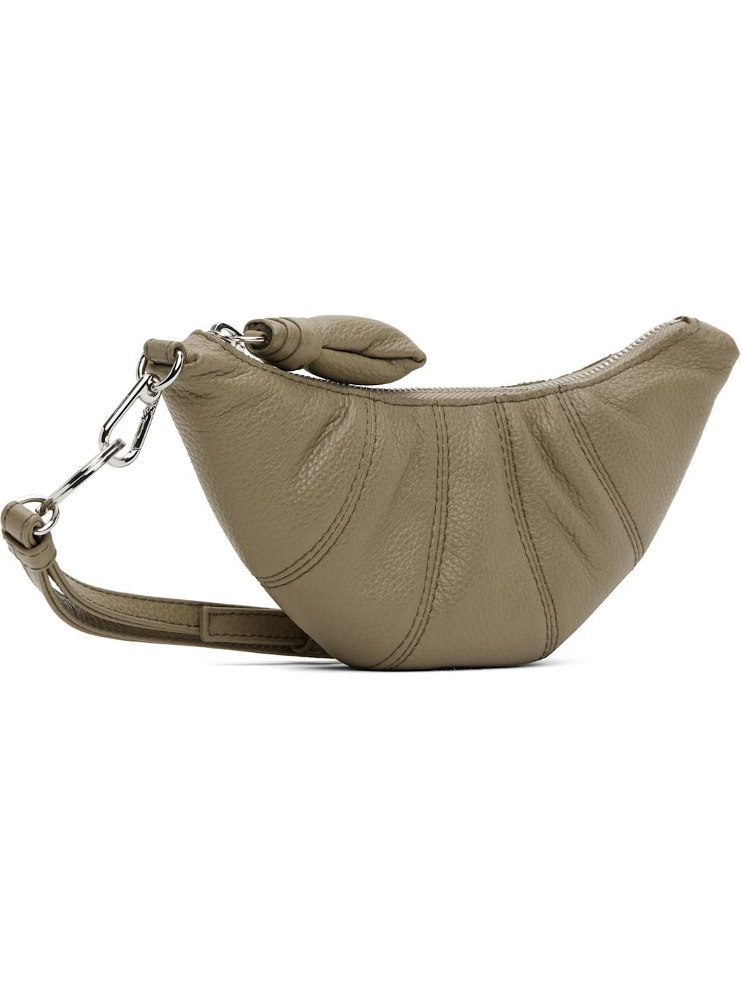 Khaki Crossbody Croissant Coin Pouch - 2