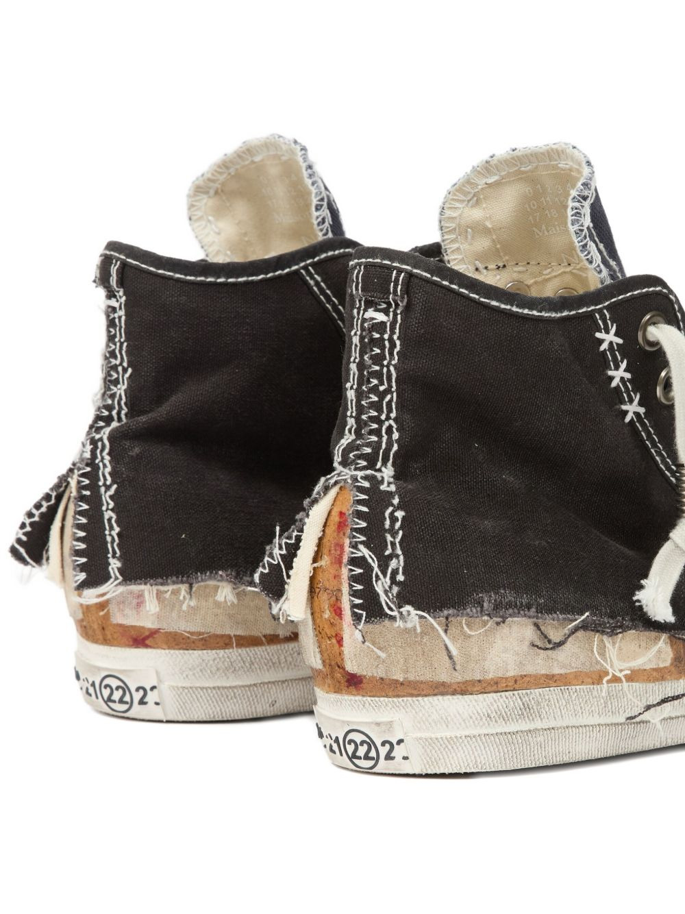 distressed high-top sneakers - 5
