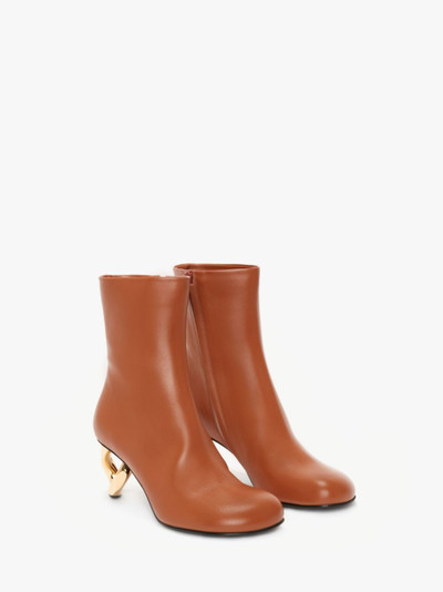 JW Anderson LEATHER CHAIN ANKLE BOOTS outlook