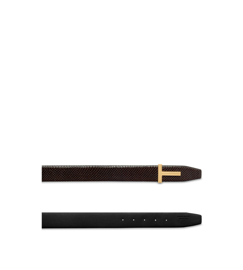 TOM FORD PRINTED PYTHON REVERSIBLE ICON T BELT outlook
