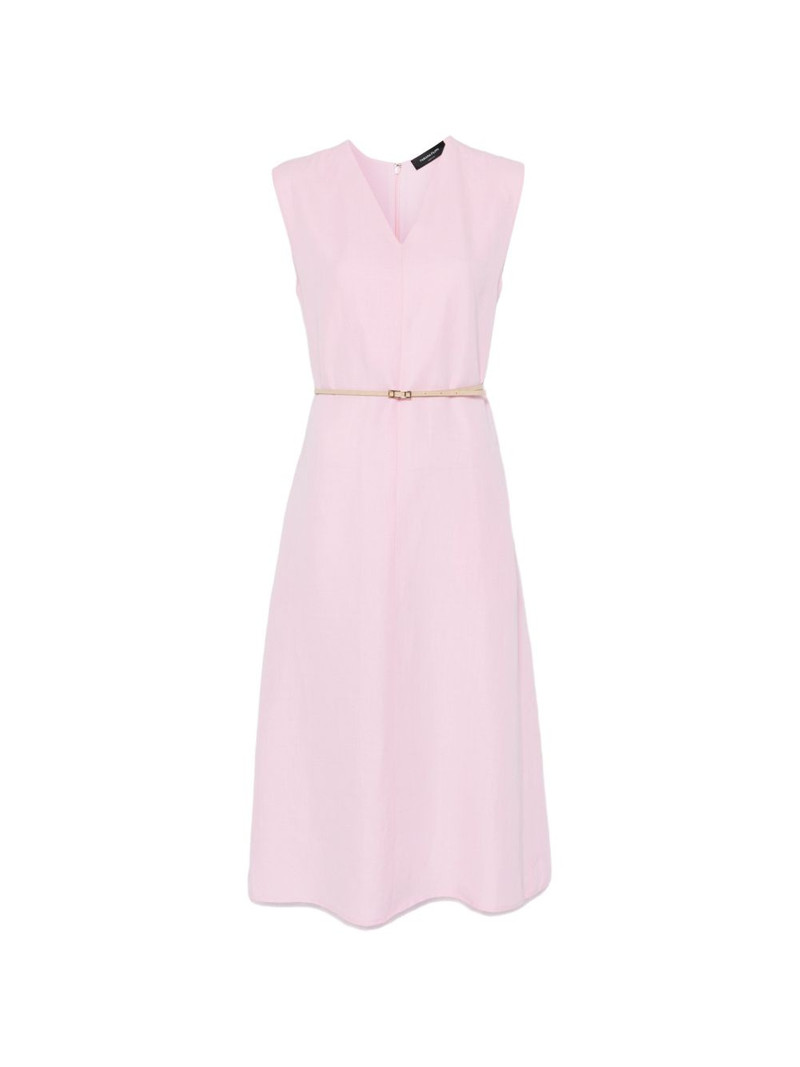 V-neck belted dress 1