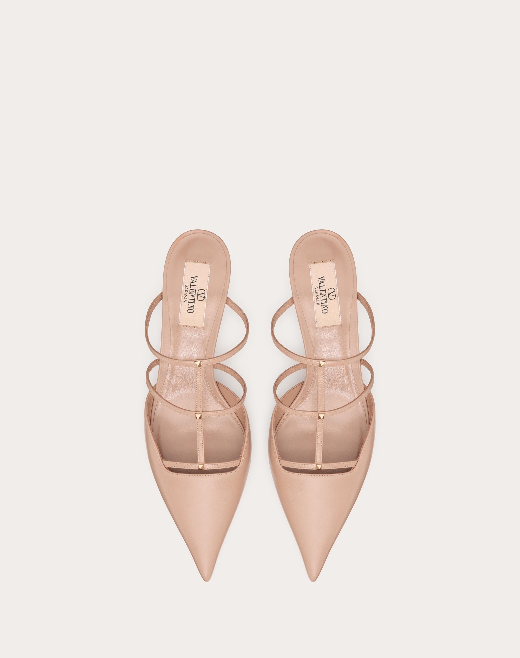 ROCKSTUD WISPY CALFSKIN MULE 60MM - 4