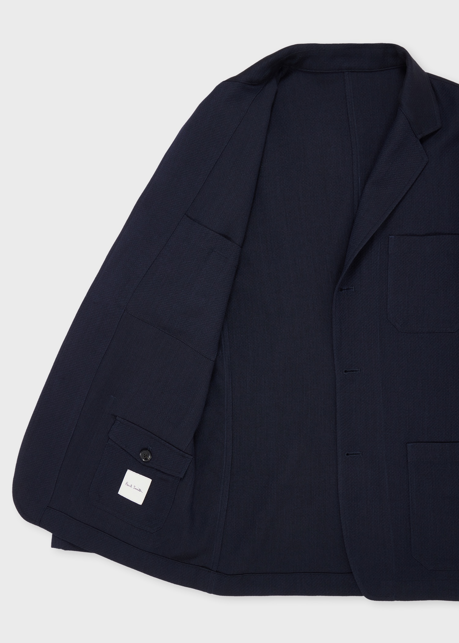 Navy Lightweight Wool Work Jacket - 4