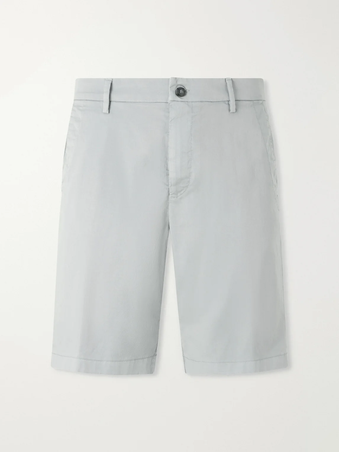 Straight-Leg Stretch Cotton-Blend Gabardine Shorts - 1