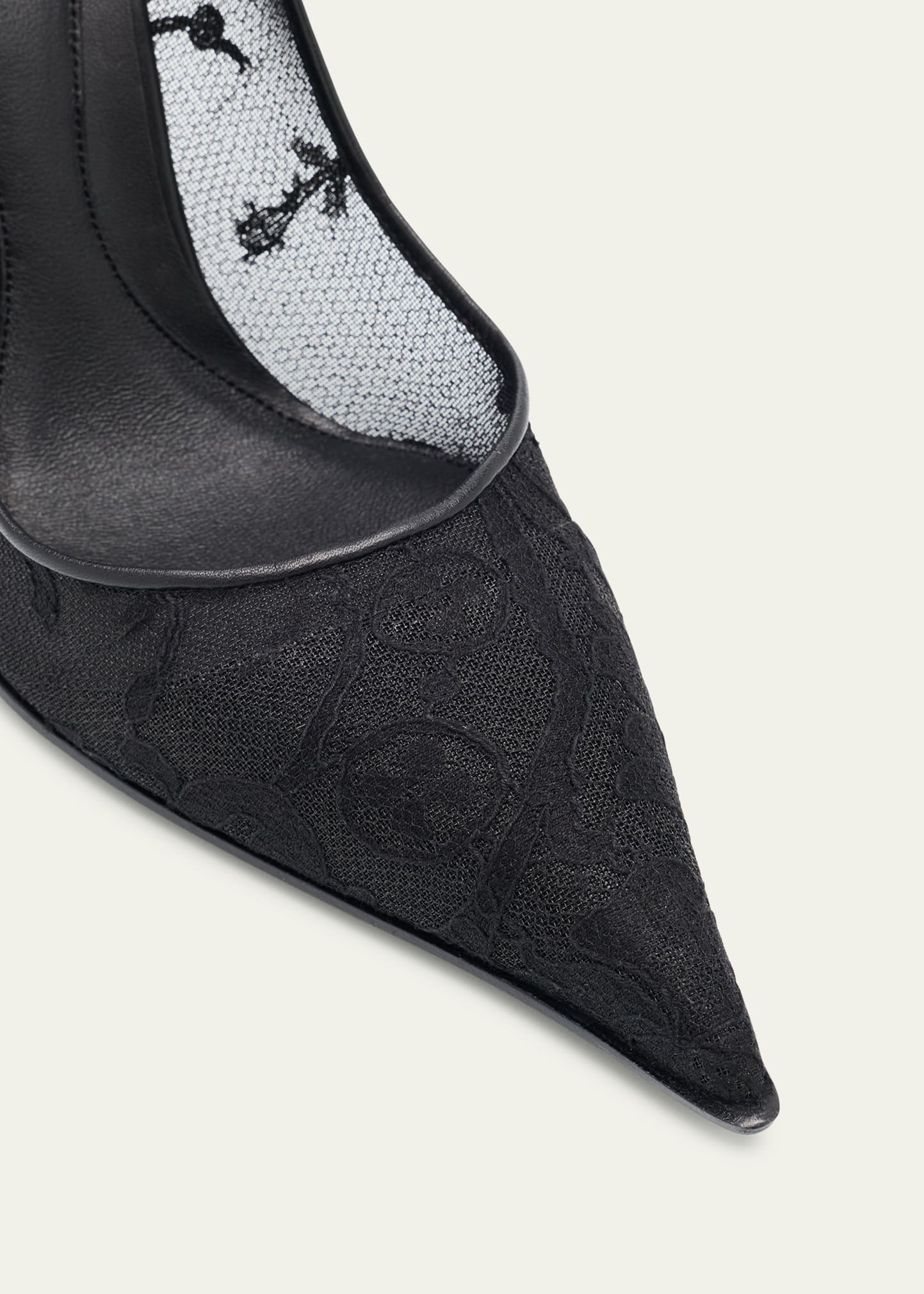 Floral Lace Pumps - 6