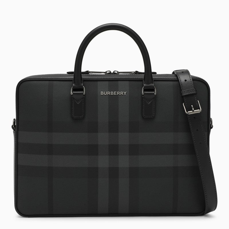 Burberry Ainsworth Slim Charcoal Grey Briefcase Men - 1