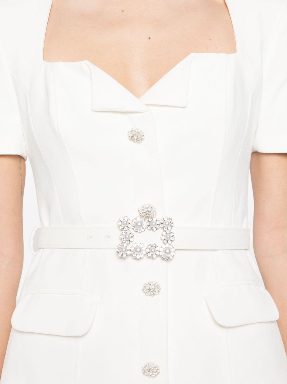 v-neck midi dress - 5